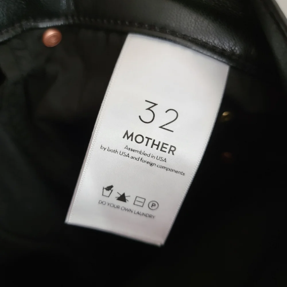 MOTHER the Dazzler Skimp in Wax On, Wax Off Black size 32 NWT